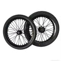 Black / Chrome Supermoto Wheel Set